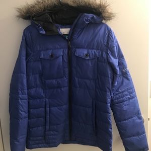 Columbia Faux Fir Trim Hooded Puffer Jacket
